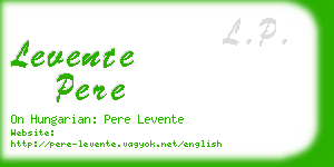 levente pere business card
